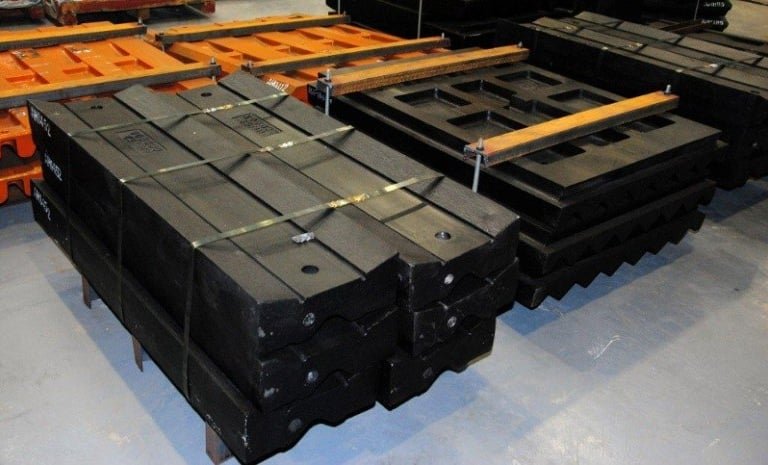 Crusher blow bars in high chrome manufactured by Melco Precisions